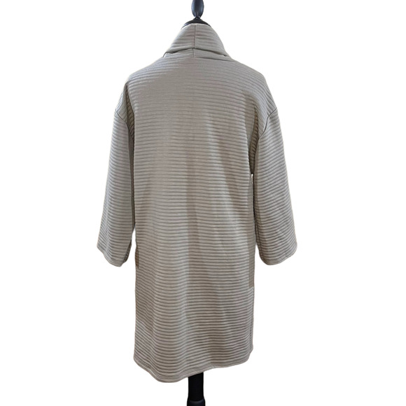 ZARA Size S Dress NEW Mock Turtleneck Ribbed Olive Green Soft Tunic Minamalist - Picture 5 of 15